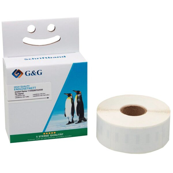 6934974118000 - Premium Etiketten 19x51mm komp zu 11355S0722550 schwarz auf weiß 6934974118000 G und G