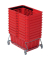 Einkaufskorb Basket 19, 1801565080, 19 Liter, au&szlig;en 448x283x212mm, Kunststoff, rot