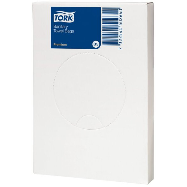 48 x Tork Hygienebeutel 5 Liter B5-System weiß VE=25 Stück