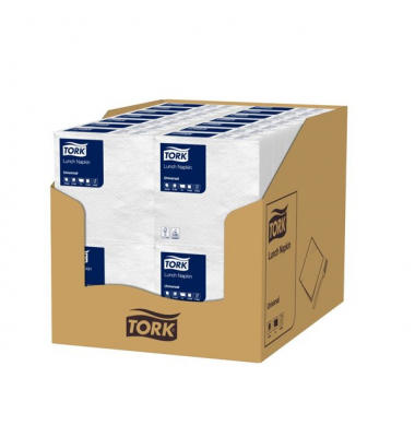 Servietten 30x30cm weiß 1/4 Falz 1-lagig, Tork universal