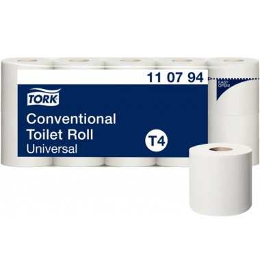 Toilettenpapier Universal 2-lagig, mit Prägung, weiß, für T4 System