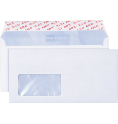Briefumschlag 30779, Din Lang+ (C6/5), mit Fenster, haftklebend, 100g, hochweiß
