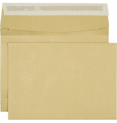 Versandtaschen 74508.92, o. Fe., HK, 140 g, Stehboden 50mm, ohne Fenster, haftklebend, natronbraun