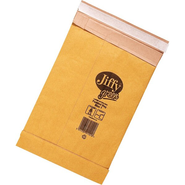 7612532025487 - Papierpolstertaschen Jiffy Typ 1 307706 innen 165x280mm Haftklebung mit Abdeckstreifen braun 7612532025487 Büroring