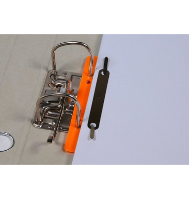 Heftstreifen kurz PP orange 35x150mm Metalldeckleiste