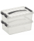 Aufbewahrungsbox Q-Line H6160002, 4 Liter, mit Deckel, au&szlig;en 300x200x100mm, Kunststoff transparent
