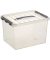 Aufbewahrungsbox Q-Line H6160402, 22 Liter, mit Deckel, au&szlig;en 400x300x260mm, Kunststoff transparent