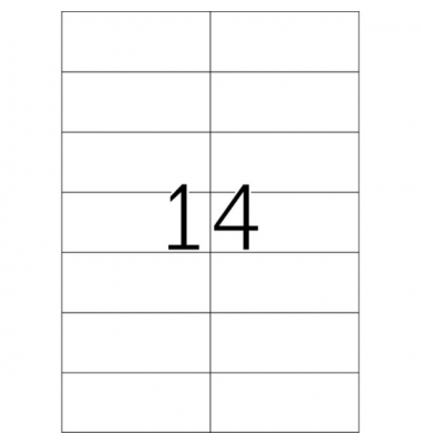 Etiketten, A4, 500 Blatt, 105x42,3mm 1 Packung 7000 Etiketten Etiketten, A4, 500 Blatt, 105x42,3mm 1 Packung 7000 Etiketten