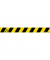 Warnband, Abstand halten (1,5 m), 80mmx0,8m, schwarz/gelb