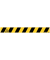 Warnband, Abstand halten (1,5 m), 80mmx0,8m, schwarz/gelb