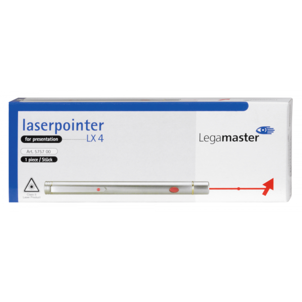 8713797042789 - Laserpointer LX4 roter Laserpunkt Ø 4mm bis 100m silber 8713797042789 Legamaster