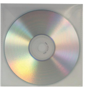 CD/DVD Klarsichttasche mit Klappe transparent
