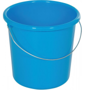 Haushaltseimer, 5 Liter, blau, mit Metallbügel und Maßeinheit,