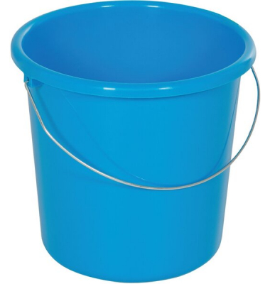 Haushaltseimer, 5 Liter, blau, mit Metallbügel und Maßeinheit,
