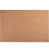 Schreibunterlage Eterneco, braun geometrische Motive, Wide-Format,