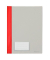 Schnellhefter 281100RT, A4, rot, Polyvinylchlorid (PVC), 80g, Vorderdeckel transparent