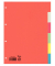 Kartonregister 97400, 6-teilig blanko, A4, 230 g/m&sup2;, farbige Taben, 6-teilig