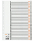 Kunststoffregister 93231, 1 bis 31, A4, 120µm, graue Taben, 31-teilig