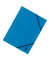 Eckspannmappe VARIO 110700 BL., A4 blau Karton 390g, mit 3 Einschlagklappen