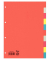 Kartonregister 97410, 10-teilig blanko, A4, 230 g/m², farbige Taben, 10-teilig