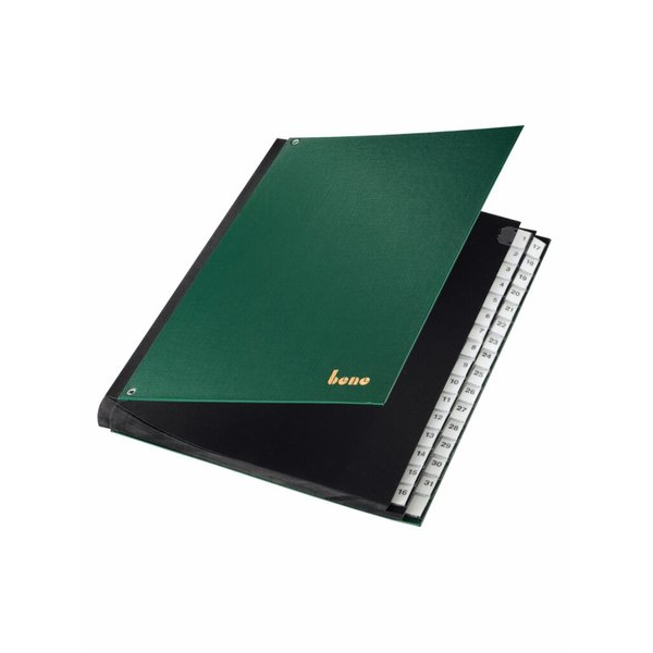 9003267780402 - Pultordner PP 1-31 31 Fächer grün dehnbarer Rücken 9003267780402 Leitz