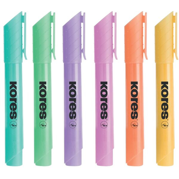 9023800360601 - Textmarker HIGH LINER PLUS Pastellfarben 6er Etui UV-beständige Tinte Farbe auf Wasserbasis - 1 Stück (TM36060)