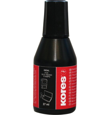Stempelfarbe ohne Öl, 27ml schwarz mit Verstreicher # SF71338