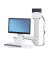 Monitor-Maus-Tastatur-Halterung StyleView Sit-Stand Combo Arm weiß, schwarz, Wandhalterung
