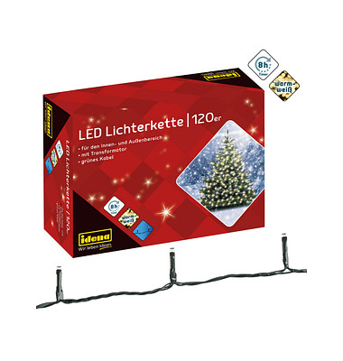 Lichterkette 8325097, 120 LEDs, Länge 20m, warmweiß