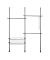 Teleskop-Garderobe Herkules Duo 50631100 schwarz Metall 164,0 - 215,0 x 165,0 - 300,0 cm