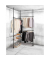 Teleskop-Garderobe Herkules Duo 50631100 schwarz Metall 164,0 - 215,0 x 165,0 - 300,0 cm