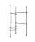 Teleskop-Garderobe Herkules Duo 50631100 schwarz Metall 164,0 - 215,0 x 165,0 - 300,0 cm