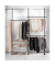 Teleskop-Garderobe Herkules Duo 50631100 schwarz Metall 164,0 - 215,0 x 165,0 - 300,0 cm