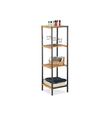 Beistellregal braunschwarz 30,0 x 30,0 x 104,0 cm