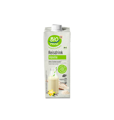 Reisdrink Vanille 2555837, 1% Fett, laktosefrei, vegan, 1 Liter, im Tetrapack