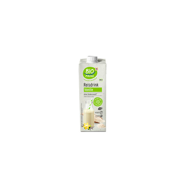 4255704324181 - Reisdrink Vanille 2555837 1% Fett laktosefrei vegan 1 Liter im Tetrapack 4255704324181 BIO PRIMO 4255704324181 - Reisdrink Vanille 2555837 1% Fett laktosefrei vegan 1 Liter im Tetrapack 4255704324181 BIO PRIMO
