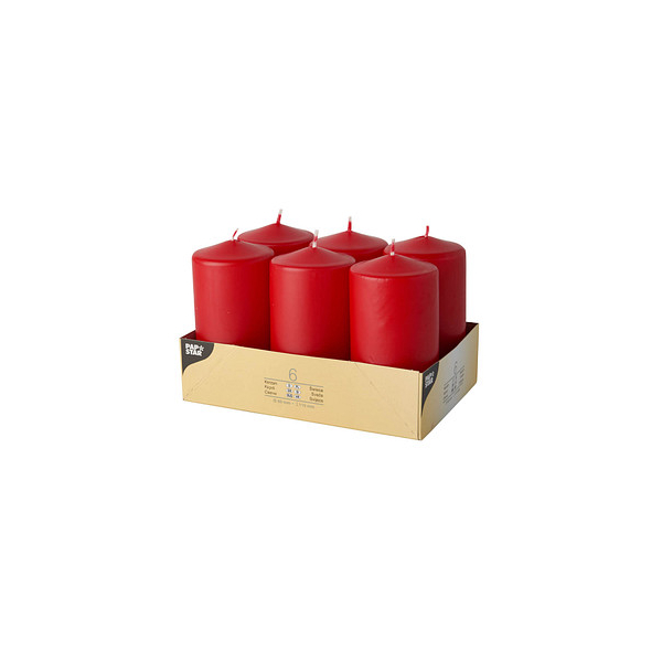 4002911179970 - Stumpenkerzen 17997 rot 115x60mm (HxØ) ca 24 Stunden Brenndauer 4002911179970 6 Stück 4002911179970 - Stumpenkerzen 17997 rot 115x60mm (HxØ) ca 24 Stunden Brenndauer 4002911179970 6 Stück