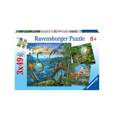 Faszination Dinosaurier Puzzle 3x 49 Teile
