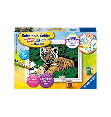 Malen-nach-Zahlen Süßer Tiger Malen-nach-Zahlen Süßer Tiger