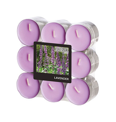 Teelichter FLAVOUR 96911 violett Ø 37,5mm ca. 4 Stunden Brenndauer Teelichter FLAVOUR 96911 violett Ø 37,5mm ca. 4 Stunden Brenndauer