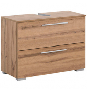 Waschbeckenunterschrank Carlos eiche landhaus 80,2 x 35,0 x 59,1 cm
