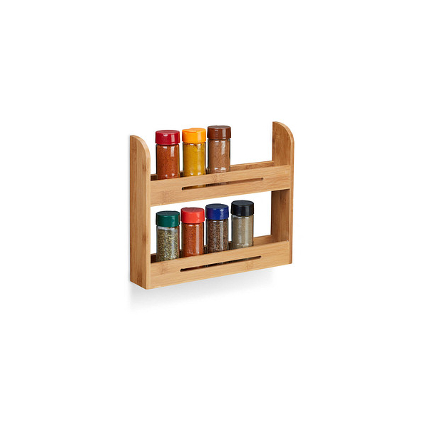 4052025215545 - Gewürzregal stehend Kräuterregal aus Bambus kleiner Gewürzhalter für die Küche hbt 26 x 31 x 6 cm natur - Relaxdays 4052025215545 - Gewürzregal stehend Kräuterregal aus Bambus kleiner Gewürzhalter für die Küche hbt 26 x 31 x 6 cm natur - Relaxdays