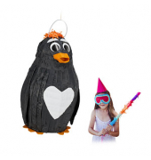 Piñata schwarz Pinguin