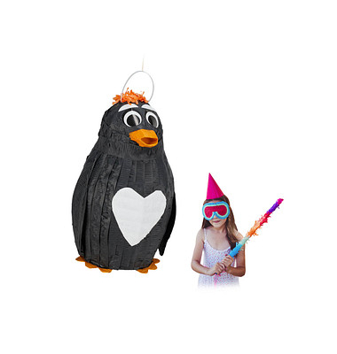 Piñata schwarz Pinguin
