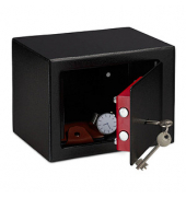 Tresor 10027255_46 6 l 2,8kg schwarz mit Doppelbartschloss Stahl