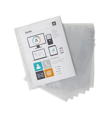 Prospekthüllen 9218-00881, A4 klar glatt, rechts offen mit Klappe, 0,18mm