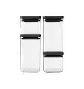 Vorratsdosen-Set 10,520,0 cm hoch transparent 2x 0