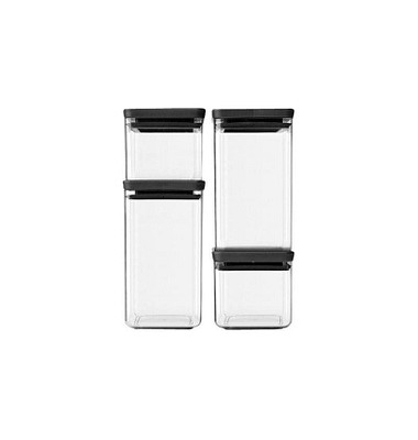 Vorratsdosen-Set 10,520,0 cm hoch transparent 2x 0 Vorratsdosen-Set 10,520,0 cm hoch transparent 2x 0