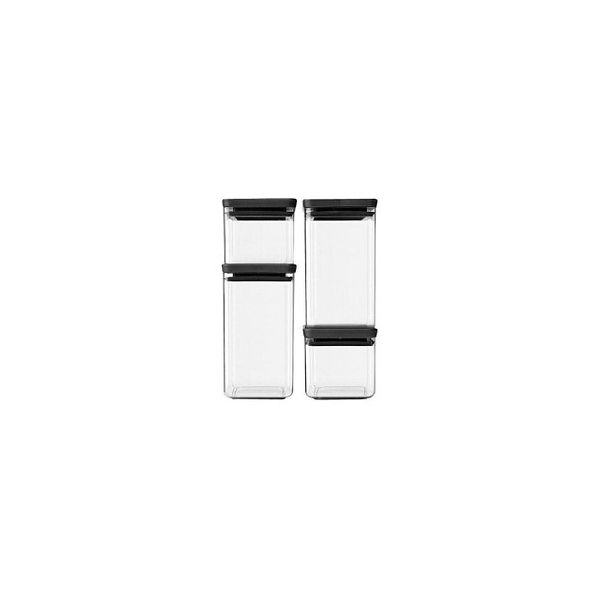 8710755122422 - Vorratsdosenset mit Deckel 4-teilig Vorratsbehälter ideal für die sorglose Aufbewahrung 1 Set 2 x 07 2 x 16 Liter Dark Grey