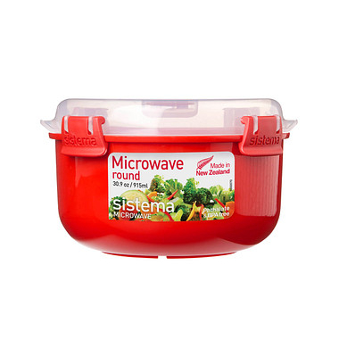 Mikrowellentopf 9,3 cm hoch rot